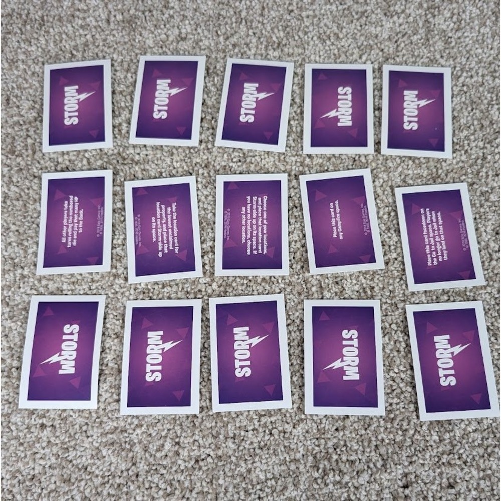 Fortnite Monopoly Storm Cards Replacement Pieces Set of 15 Hasbro Epic Games